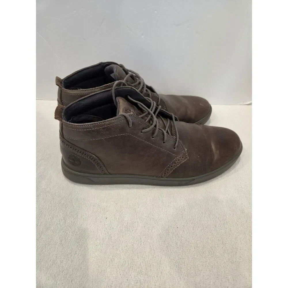 Timberland Graydon Brown Leather Chukka Mid Top Lace Up Boots Men Size 9